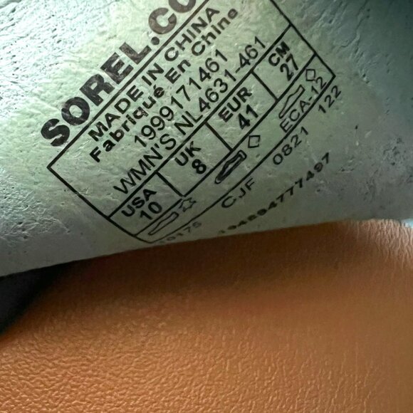 Sorel NEW Cameron Flatform Suede Mule Sandal In Light Green Size 10 - Picture 9 of 9